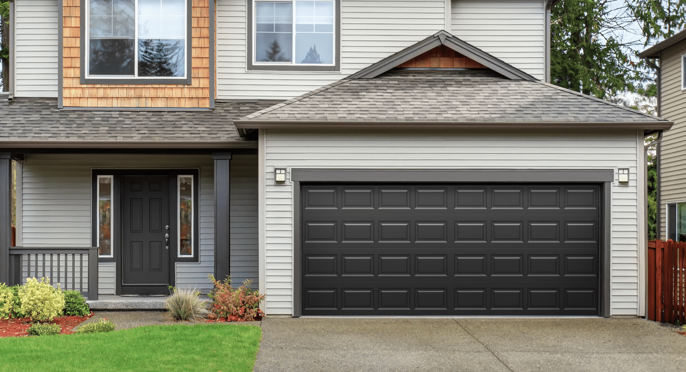 Clopay Classic Steel in Black Short Elegant Panel